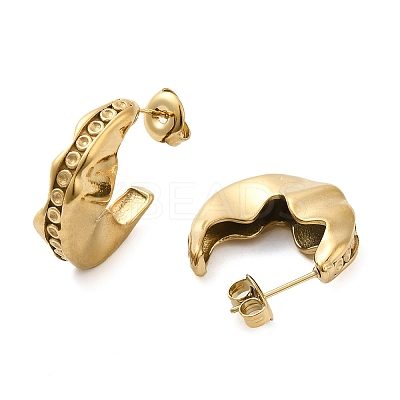 304 Stainless Steel Stud Earrings Findings STAS-G317-06G-1