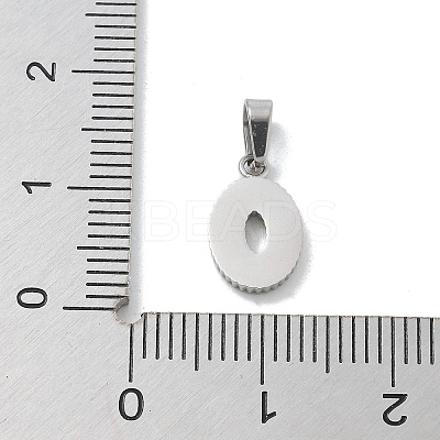 Ion Plating(IP) 304 Stainless Steel Micro Pave Cubic Zirconia Pendants STAS-Z107-06P-05-1
