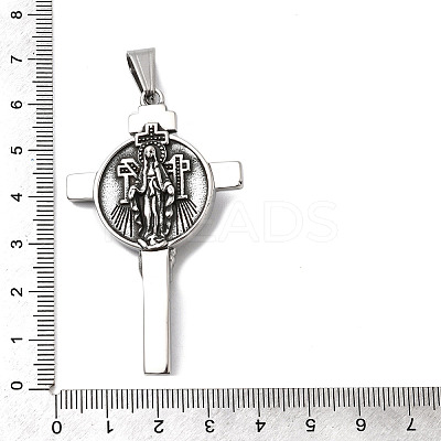 304 Stainless Steel Big Pendants STAS-Z169-02AS-1