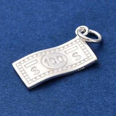 925 Sterling Silver Paper Money Pendants STER-G045-09S-1