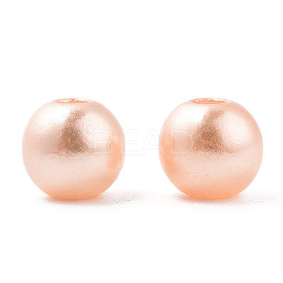 Spray Painted ABS Plastic Imitation Pearl Beads OACR-T015-05A-19-1