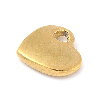 304 Stainless Steel Heart Pendants STAS-R162-01G-02-1