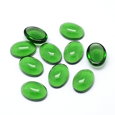 K9 Glass Cabochons Oval Flat Back Cabochons GGLA-L002A-04-1