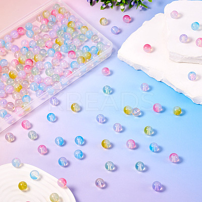 8Bags 8 Colors Transparent Czech Glass Beads GLAA-TA0002-48-1
