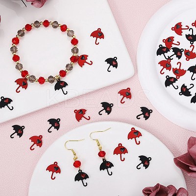 40Pcs 2 Colors Spray Painted Alloy Pendants JX643A-1