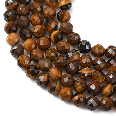 Natural Tiger Eye Beads Strands G-B190-B03-4mm-1