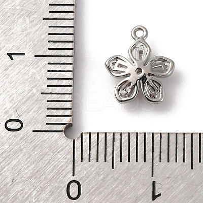 Brass Micro Pave Cubic Zirconia Charms LS-KK-D371-04E-P-1