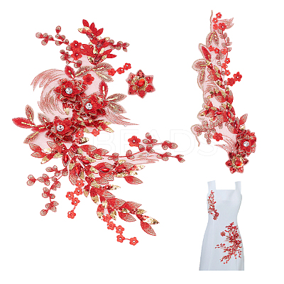 1 Set Polyester Embroidery Ornament Accessories PATC-BC0001-02B-1