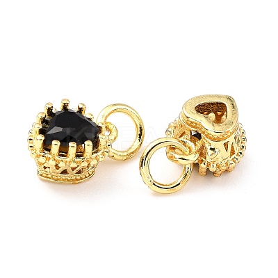 Brass Micro Pave Mixed Color Cubic Zirconia Pendants ZIRC-D120-02G-05-1