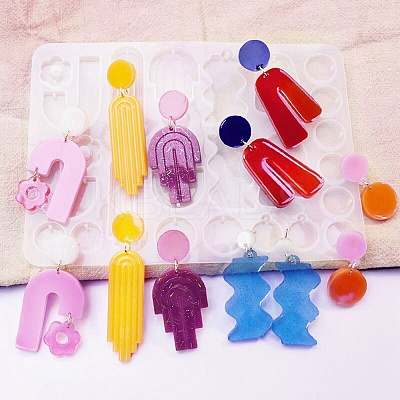 DIY Bohemian Style Geometrical Pendants Silicone Molds X-DIY-A039-01-1