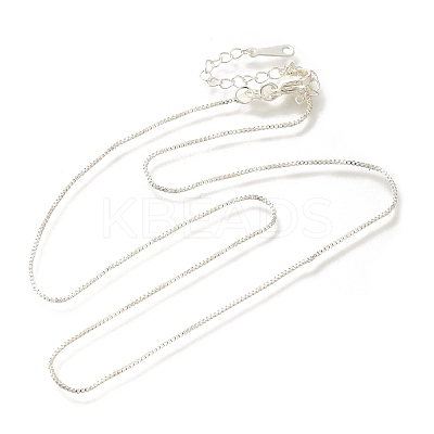Brass Box Chain Necklaces for Women NJEW-M045-02S-1