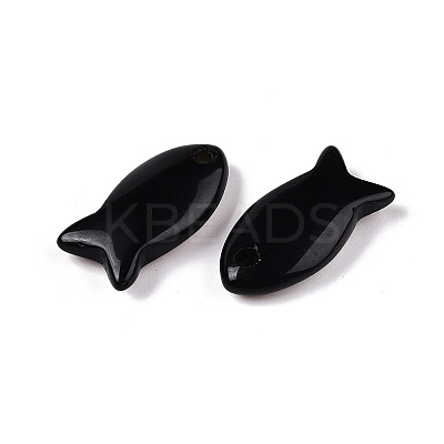 Natural Obsidian Pendants G-N342-106A-1