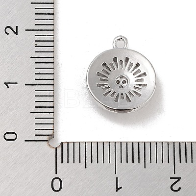 Brass with Clear Cubic Zirconia Pendants LS-KK-Z061-21A-P-1