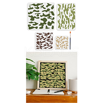 1 Set PET Hollow Out Drawing Painting Stencils DIY-MA0005-70E-1