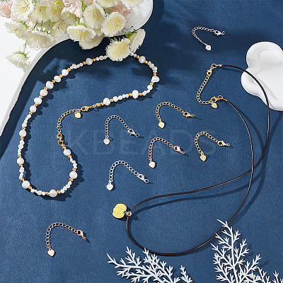 16Pcs 4 Colors Brass Curb Chain Extenders KK-OC0001-42-1