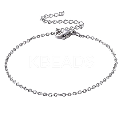 304 Stianless Steel Cable Chain Bracelet Making STAS-CJ0001-134P-1