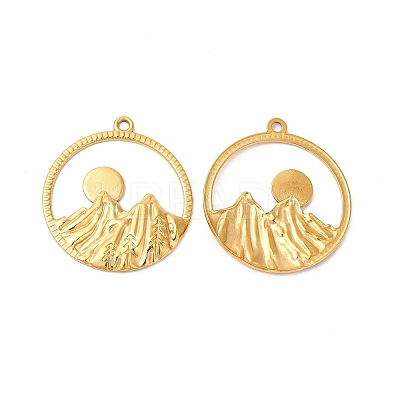 Ion Plating(IP) 304 Stainless Steel Pendants LS-STAS-L268-010G-1