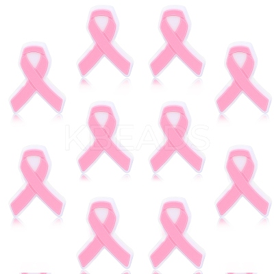 10Pcs Awareness Ribbon Silicone Focal Beads JX887A-1