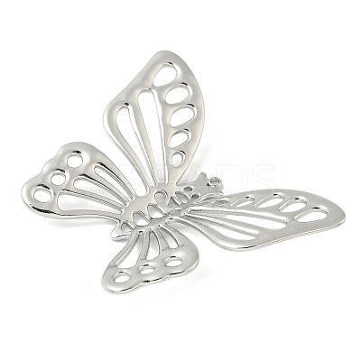 304 Stainless Steel Hollow Butterfly Pendants STAS-L293-16B-P-1