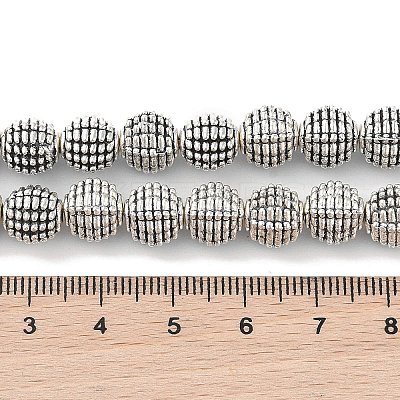 Round Tibetan Style Alloy Beads TIBEB-O007-34-RS-1