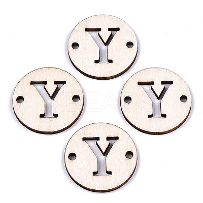 Unfinished Natural Poplar Wood Links Connectors WOOD-S045-140B-01Y-1