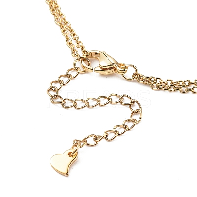 304 Stainless Steel Multi-Strand Charm Anklets AJEW-AN00511-1