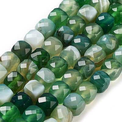 Natural Agate Dyed Beads Strands G-H028-A08-03-1