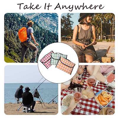 Portable Tartan Patern Non Woven Picnic Mat JX572C-02-1