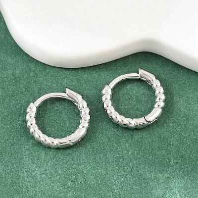 Brass Huggie Hoop Earrings KK-CBA8324-18D-P-1