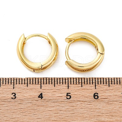 Brass Huggie Hoop Earrings EJEW-F260-06G-1