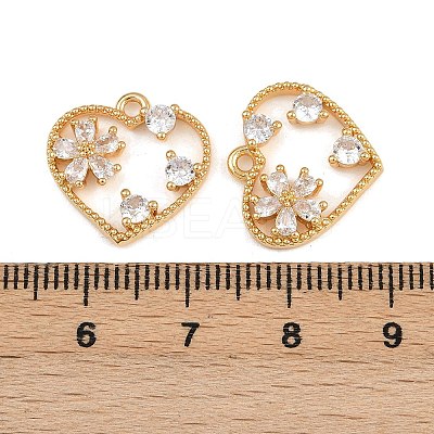 Brass Micro Pave Cubic Zirconia Pendants KK-F910-12G-1