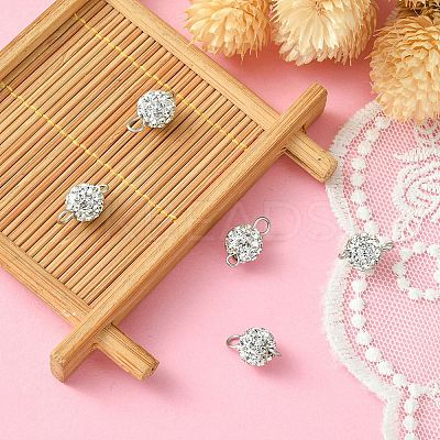 Polymer Clay Rhinestone Connector Charms PALLOY-YW0001-41-1