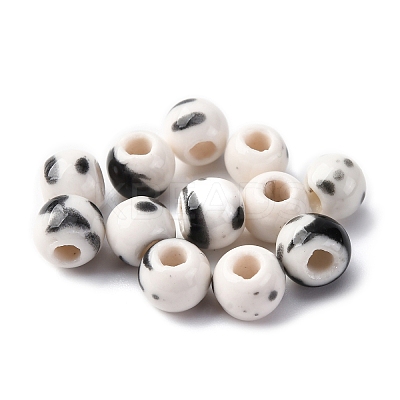 Bright Glazed Porcelain Beads PORC-D300-A13-1
