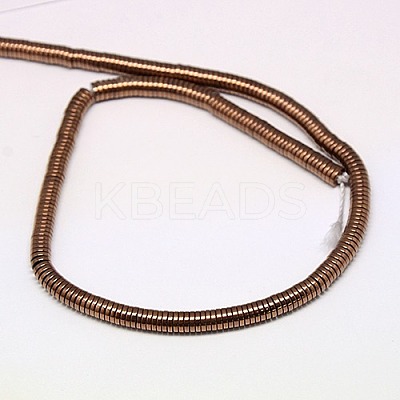 Electroplate Non-magnetic Synthetic Hematite Beads Strands G-J164A-3mm-M-1