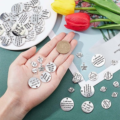 72 Pcs 12 Styles Tibetan Style Alloy Pendants PALLOY-SC0003-31AS-1