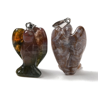 Natural Indian Agate Pendants G-C095-03P-04-1