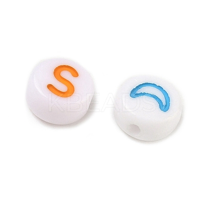 50G 4 Style Opaque White Acrylic Beads MACR-FS0001-35-1
