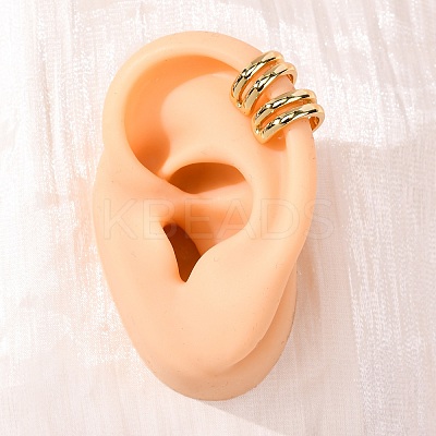Brass Two-layer C-Shaped Cuff Earrings EJEW-D332-05A-G-1