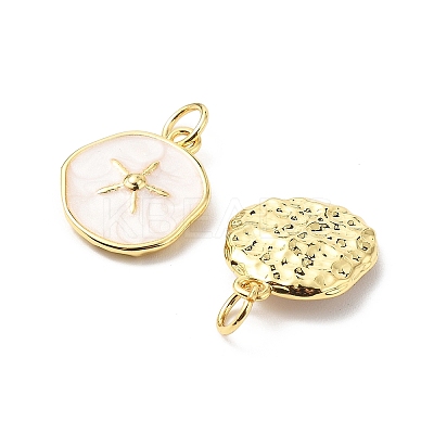Brass Enamel Charms KK-L237-022G-01-1