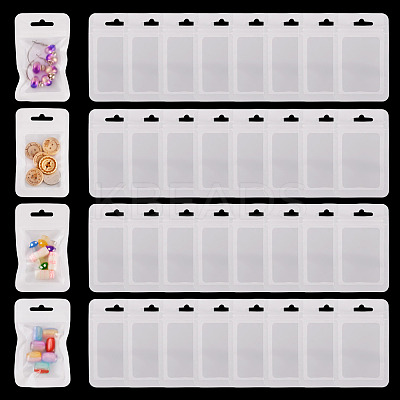 160Pcs Plastic Yin-yang Resealable Bags with Visible Window ABAG-TA0001-94C-1