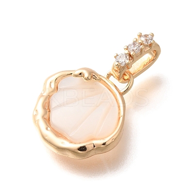 Brass Shell Pendants KK-B127-08G-1