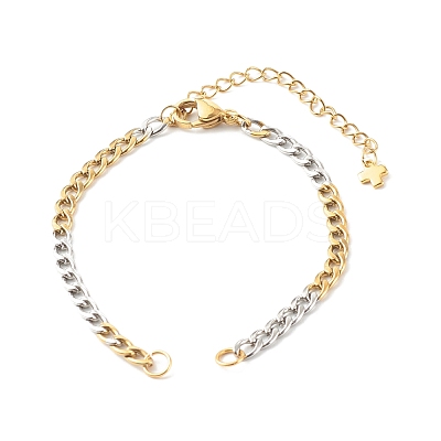 304 Stainless Steel Chain Bracelet Makings AJEW-JB00996-01-1