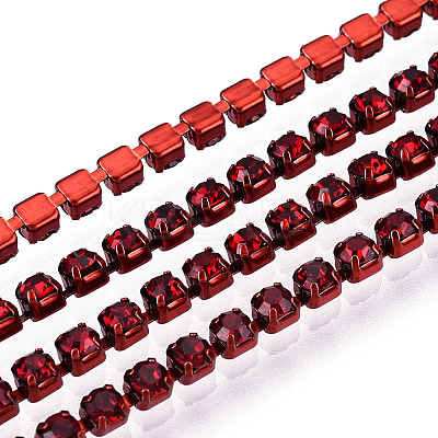 Electrophoresis Iron Rhinestone Strass Chains CHC-Q009-SS12-B21-1