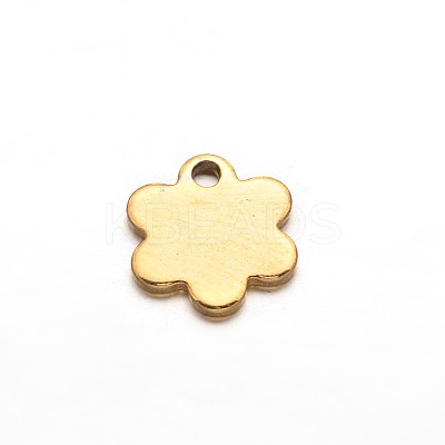 Ion Plating(IP) Flower 304 Stainless Steel Charms STAS-M208-04-1