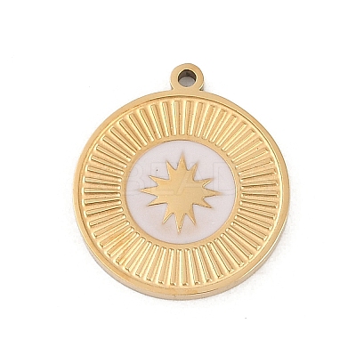 304 Stainless Steel Enamel Pendants STAS-I325-055G-01-1