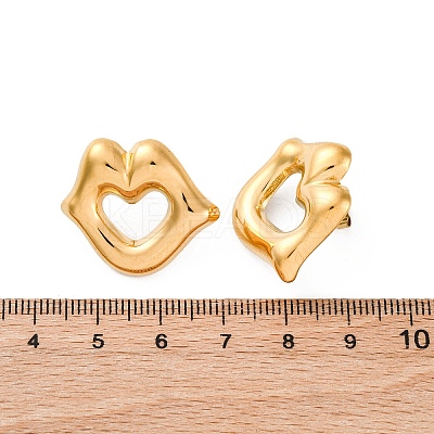 304 Stainless Steel Stud Earrings for Women LS-EJEW-F357-03G-01-1
