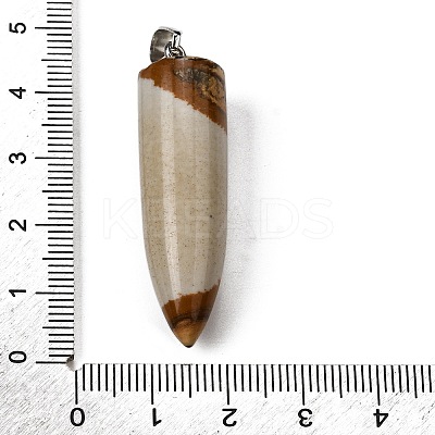 Natural Picture Jasper Pointed Pendants G-F820-12T-1