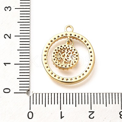 Brass Micro Pave Cubic Zirconia Pendants KK-G519-07G-05-1