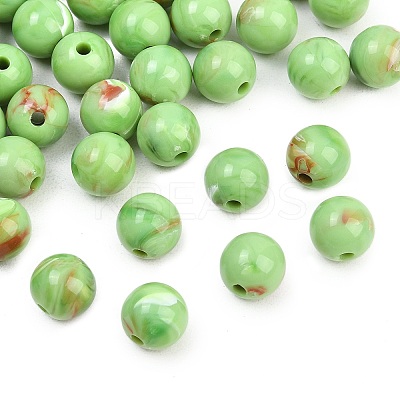 Opaque Acrylic Imitation Gemstone Beads OACR-G064-15B-02-1