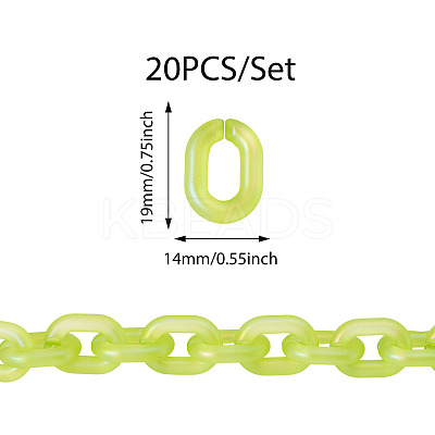 20Pcs Transparent Acrylic Quick Link Connectors OACR-TADJ0001-03G-1